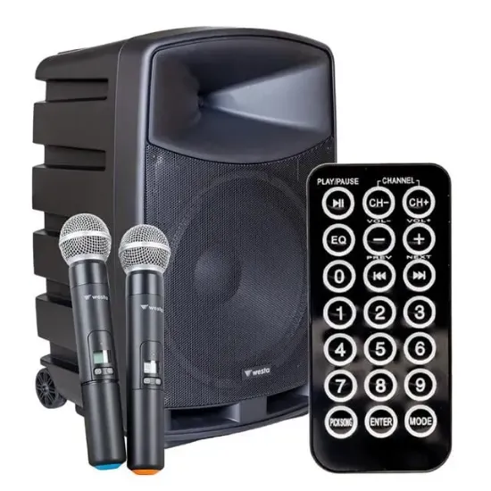 Westa WAP-12505 12'' 300W 2 Yollu Bluetooth Şarjlı Kabin Hoparlör resmi