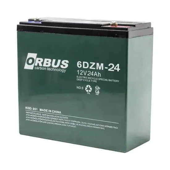 Orbus 6DZM-24 12 Volt 24 Amper Elektrikli Bisiklet Aküsü resmi