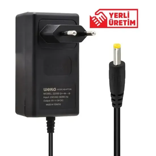 Weko 5 Volt - 3 Amper 2.5*0.7 Uçlu Priz Ti̇pi̇ Adaptör resmi