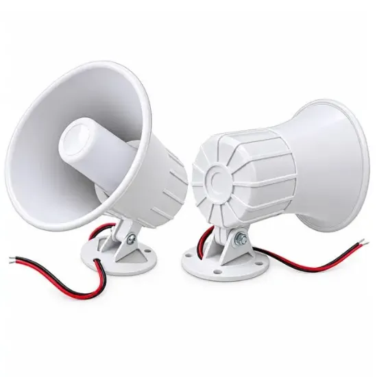 No-Tel CON-20 Mini 20 Watt Beyaz 2'li Set Horn Hoparlör resmi