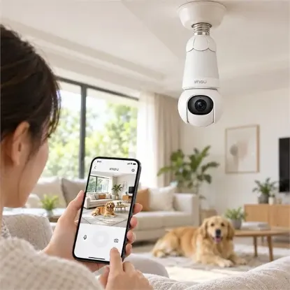 Imou IPC-S6DP-5M0WEB Bulb Cam Renkli Gece Görüş İki Yönlü Konuşma Siren Wifi 5MP E27 Ampul Duy Tipi Kamera resmi