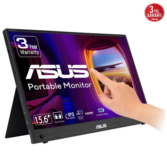 16 ASUS ZENSCREEN TOUCH MB16AMTR 5MS 60HZ FHD IPS TAŞINABİLİR DOKUNMATİK resmi