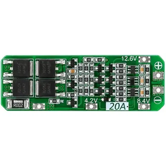 Weko 11.1V 12V 12.6V 18650 Lityum Pil Şarj Koruma Kartı - 3S 20A Matkap BMS resmi