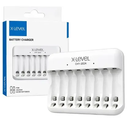 X-Level CH1-202A NI-MH AA-AAA 8'li Pil Şarj Cihazı resmi