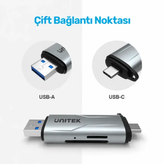 UNITEK 2' SI 1 ARADA KART OKUYUCU MICRO SD / SD (R1010A) resmi