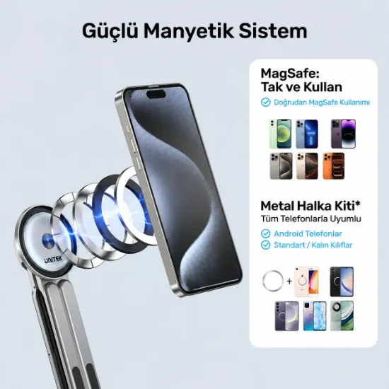 UNITEK TAŞINABİLİR MANYETİK STAND (OT1121AGY01) resmi