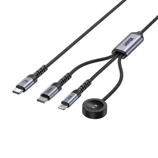 UNITEK USB-C 3' U 1 ARADA 100 W HIZLI SARJ KABLOSU 1.2M (C14180AGY01-1.2M) resmi