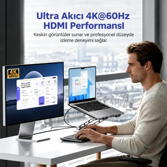 UNITEK 360° METAL 15.6” NOTEBOOK STAND (D1109CGY01) resmi