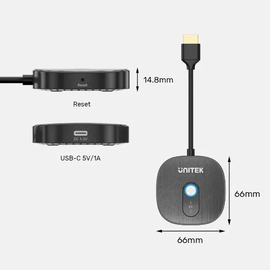 UNITEK KABLOSUZ HDMI ALICI (V1711FBK01) resmi