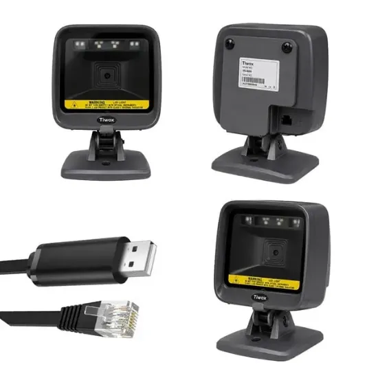 Tiwox Vs-6000 2D Karekod Kablolu Usb Masaüstü Barkod Okuyucu resmi