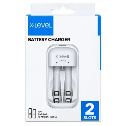 X-Level CH1 205 NiMH AA-AAA 2 Yuvalı LED Göstergeli Beyaz Pil Şarj Cihazı resmi