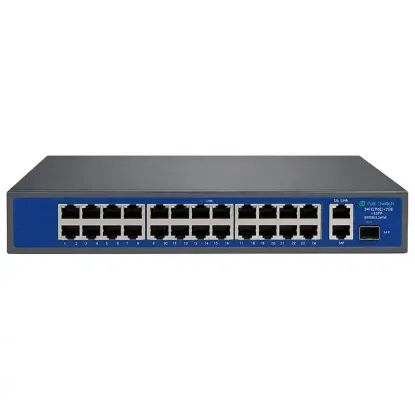 Novacom NCV-HIF2421GBL-C 400W PoE Switch - 24 Port + 2 Gigabit Uplink + 1 SFP Port resmi