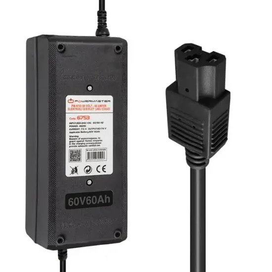 Powermaster PM-6753 60 Volt - 60 Amper Elektrikli Bisiklet Şarj Cihazı resmi