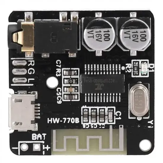 Magicvoice MV-14804 Oto Teyp Bluetooth 5.0 Çevirici Kiti Harici Batarya Destekli Şarj Modüllü (30x30mm) resmi