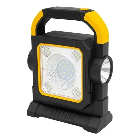 Powermaster HC-7078-C Üç Çalışma Modlu Şarjlı Cob Ledli Taşınabilir Solar Panelli Lamba resmi