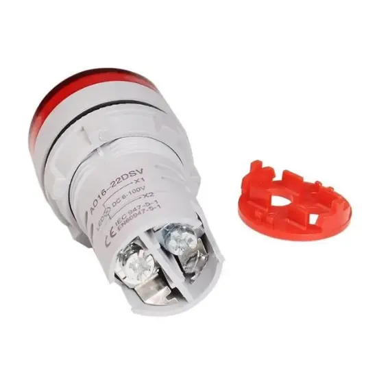 Intercom AD22-22V-DC 22MM Kırmızı Mini Yuvarlak Dijital DC Volt Ölçer resmi
