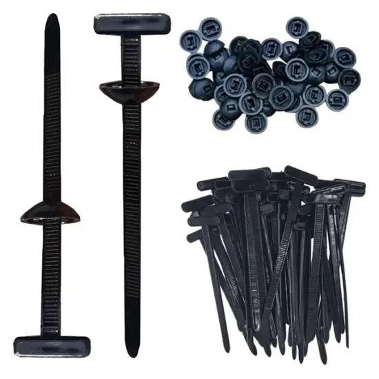 PowerMaster PM-29257 100mm Oto Tampon Klipsi ve Kablo Bağı (50'li Paket) resmi