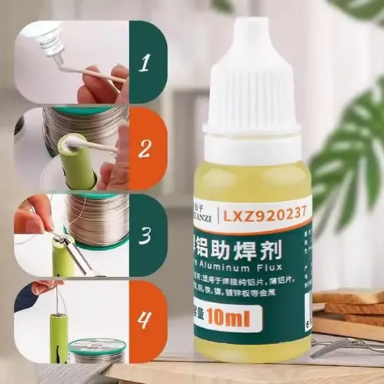 PowerMaster Sıvı Lehim Flux Pastası 10ML Paslanmaz Çelik Nikel Alüminyum Bakır resmi