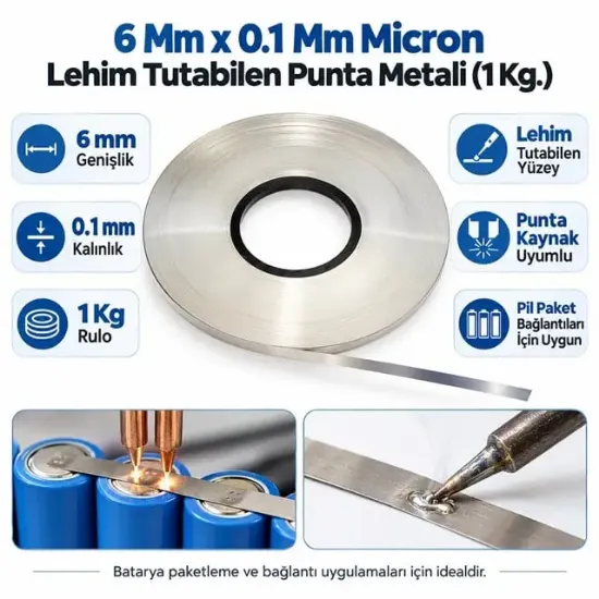 6 Mm*0.1 Mm Micron Lehim Tutabilen Punta Metali (1 Kg.) resmi