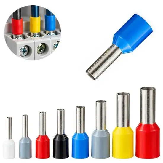 Powermaster PM-39087 2.50mm Mavi İzoleli Kablo Ucu Sıkma Yüksük Terminali (100'lü Paket) resmi