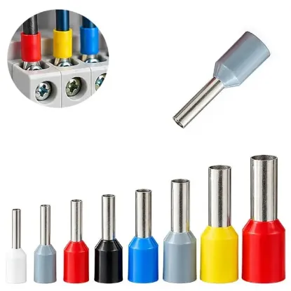 Powermaster PM-39084 0.75mm Gri İzoleli Kablo Ucu Sıkma Yüksük Terminali (100'lü Paket) resmi