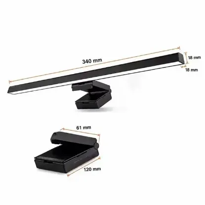 PowerMaster PM-39169 34 Cm Asimetrik LED Monitör Ekran Lambası Kademesiz Parlaklık Ayarlı 3 Renk Modlu resmi