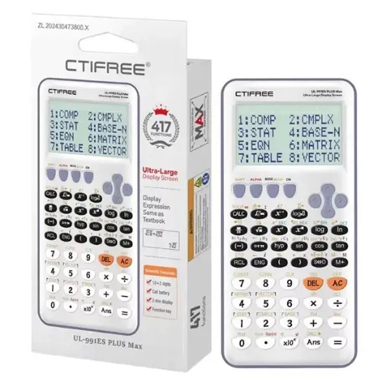 Sunup SN-29177 417 Fonksiyonlu Geniş Çift Satır Kitap Ekran Bilimsel Hesap Makinesi resmi